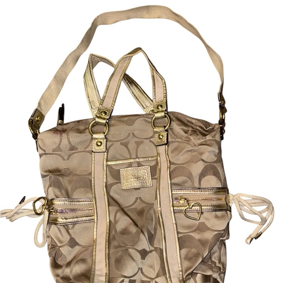 Coach Lillie Carryall Satchel - Gold/Khaki/Surplus - Picture 1 of 5
